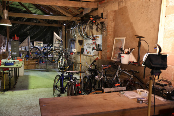 Fahrräder in der Werkstatt