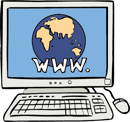 www ist das Zeichen für das welt-weite Computer-Netz.