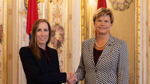 Außenministerin Lettlands Baiba Braže zu Besuch in Hessen
