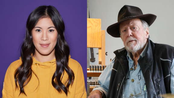 Porträts von Dr. Mai Thi Nguyen-Kim und Gunter Demnig