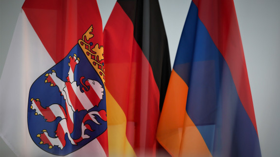 Fahnen Hessen Deutschland Armenien