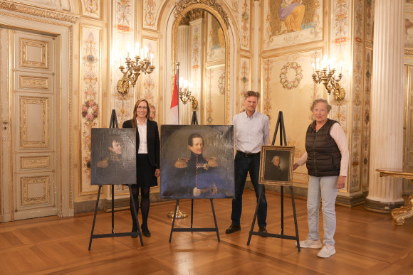 Landtag erhält bedeutende Portraits Astrid Wallmann, Alexander von Rintelen, Clotilde von Rintelen