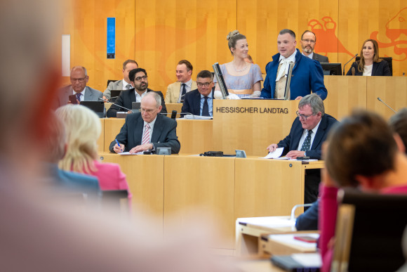Hessentagspaar im Plenum