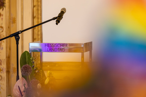 Regenbogenempfang Fahne Tür
