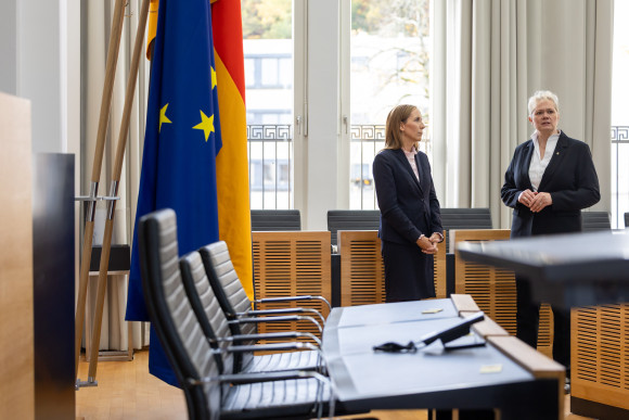 Besuch im Saarland Europaflagge