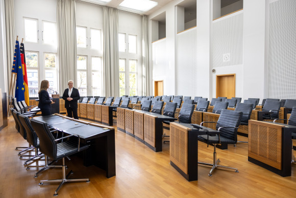 Besuch im Saarland Plenarsaal