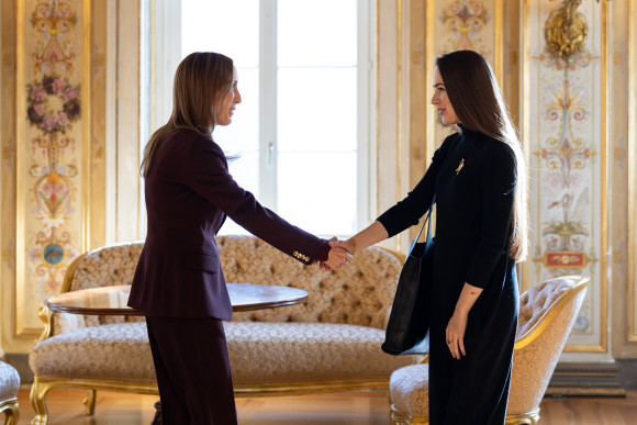 Besuch Oleksandra Matviichuk Handshake