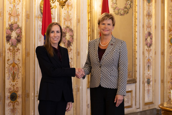Außenministerin Lettlands Baiba Braže zu Besuch in Hessen
