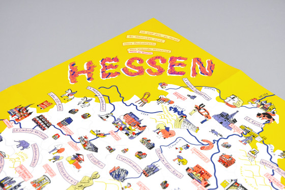Illustrierte Hessenkarte