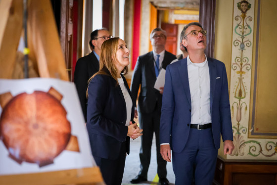 Landtagspräsident Hering und Landtagspräsidentin Wallmann im Stadtschloss