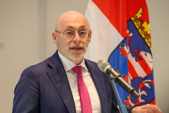 René Rock am Rednerpult