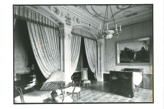 historische Aufnahme Schlafzimmer der Herzogin