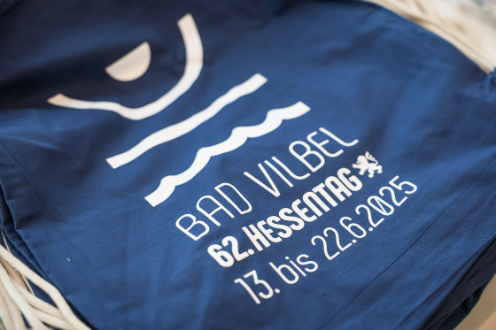 Beutel mit Schriftzug Bad Vilbel 62. Hessentag