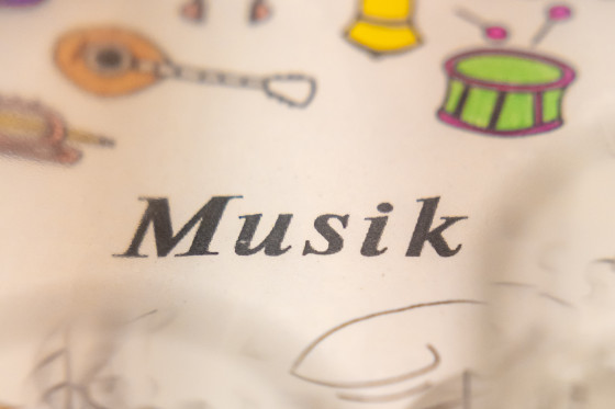 Musiksalische Grundschule Junge weißes Shirt Musiksalische Grundschule Musik