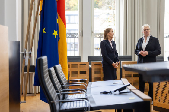 Besuch im Saarland Europaflagge