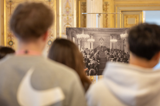Seminar 80 Jahre Hessen erster Plenarsaal
