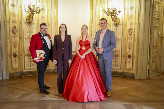 Die Bürstädter Faschingsprinzessin Louisa Wilms zu Gast bei Astrid Wallmann