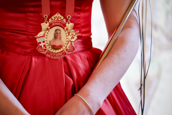 Die Bürstädter Faschingsprinzessin Louisa Wilms zu Gast bei Astrid Wallmann