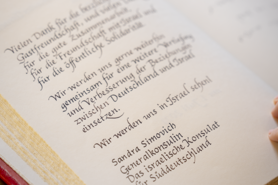 Kalligrafin Gästebucheintrag