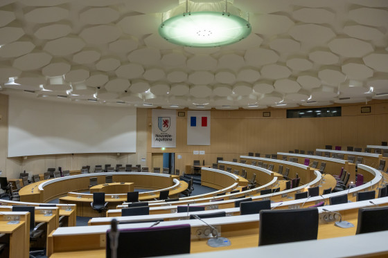Plenarsaal des Regionalrats in Bordeaux