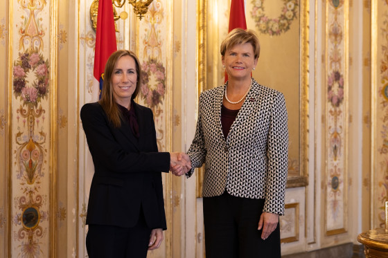 Außenministerin Lettlands Baiba Braže zu Besuch in Hessen